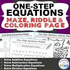 Simplify using the inverse of addition or subtraction. Exceeding The Core Math Mazes Riddles Coloring Page Fun Activities
