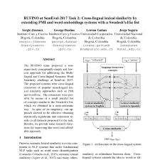 El defensor central jorge segura llegó a la sede de atlético nacional en medio de una llovizna. Rufino At Semeval 2017 Task 2 Cross Lingual Lexical Similarity By Extending Pmi And Word Embeddings Systems With A Swadesh S Like List Acl Anthology