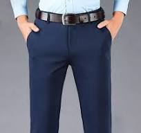 HOOMEUMY Dress Pants for Men Formal Work Business Casual Pants Slacks Flat  Front Straight Leg Comfy Stretch Office Trousers (Blue,38)