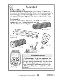 Solid Stuff 3rd Grade 4th Grade Science Worksheet Greatschools Science Worksheets Language Arts Worksheets Worksheets