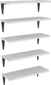 Use it in the bedroom, as a sideboard in the living room, a display shelf: Buy Wallniture Assisi White Floating Shelves For Wall Wood Wall Shelves For Kitchen Organization And Storage Wall Shelf Set Of 5 Online In Vietnam B0916325lj