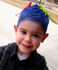 {giggle} this pineapple hair cut for boys would be hysterical for halloween or a crazy hair day at school. Crazy Hair Day Crazy Hair Day At School Crazy Hair Day Boy Wacky Hair