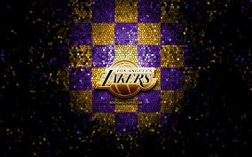 Il 5 luglio 2019 anthony davis si aggrega alla franchigia. Download Wallpapers Los Angeles Lakers Glitter Logo Nba Violet Yellow Checkered Background Usa Canadian Basketball Team Los Angeles Lakers Logo Mosaic Art Basketball America La Lakers For Desktop Free Pictures For Desktop