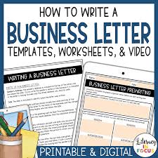 Such a format helps in relaying the information in a professional way. 10 Student Friendly Business Letter Writing Prompts Literacy In Focus