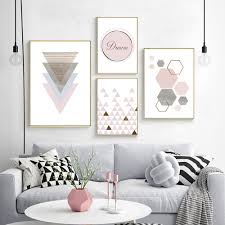 Geometric Triangle Abstract Canvas Poster Wall Art Prints Modern Home Decoration Ebay Decor Home Decor Wall Decor