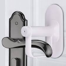 Buy Door Lever Lock Child Proof Door Handle Lock Prevents Baby Toddlers Pets From Opening Door One Hand Operation Baby Safety Locks With 3m Adhesive By Venmate 2 Pack Online In Turkey