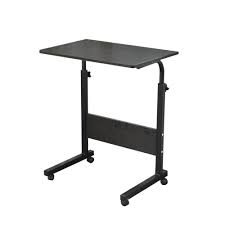 Soges Adjustable Mobile Bed Table 23 6inches Portable Laptop Computer Stand Desks Cart Tray Black 05 1 60b Ca In 2020 Computer Stand For Desk Pc Desk Adjustable Desk