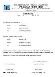 Contoh surat resmi surat edaran. Contoh Surat Kuasa Dinas Download Suratresmi Com