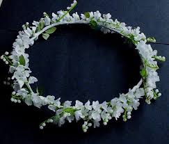 Wedding Flower Crown Lily Of The Valley Caroline Flower Girl Bridal Accessories Halo Headpiece Flower Crown Wedding Flower Wreath Hair Bridal Halo Headpiece