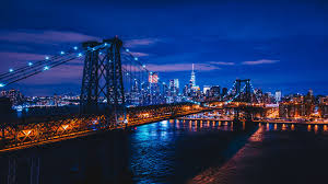 Download Wallpaper 3840x2160 New York Usa Night City Bridge 4k Uhd 16 9 Hd Background Williamsburg Bridge Night City Brooklyn Bridge