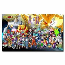 Dragon ball kai is an edited and condensed version of dragon ball z produced and released in 2009 to coincide with the 20th anniversary of the lows: Dragon Ball Super 24 X 40 Pulgadas Full Cast Cartel De Seda Impresion De Arte Decoracion De Pared Ebay