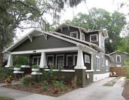Lakeland Fl Built In 1925 Same Period As The Bungalow The Gre And White Trim Is Perfect Craftsman Home Exterior Craftsman Bungalows Craftsman House