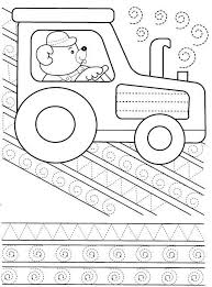 Kleur dan de kleurplaat in mooie kleuren. Kleurplaat Tractor Met Kar