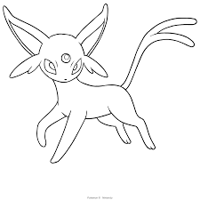 Download this adorable dog printable to delight your child. Espeon From The Second Generation Of The Pokemon Coloring Page
