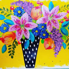 Reinvent some inexpensive bud vases in a snap with some paint markers, fill them with bold florals, sit back and be amazed. Easy Acrylic Flower Painting Tutorial Novocom Top