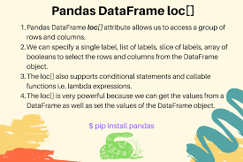 pandas dataframe loc to access a group of rows and columns journaldev pandas dataframe loc to access a