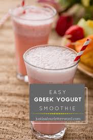 Try This Tasty And Healthy Smoothie Recipe Made With Strawberries Banana Spi Greek Yogurt Smoothie Smoothie Recipes With Yogurt Greek Yogurt Smoothie Recipes