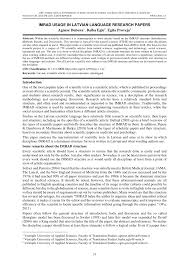 It is often used in health care and the natural sciences. Pdf Imrad Usage In Latvian Language Research Papers