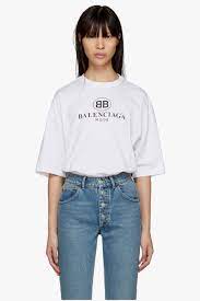 Shop balenciaga copyright t shirt and view more from the collection today! Move Over Gucci Balenciaga Releases Its Very Own Logo T Shirt Tshirt Women Outfit Balenciaga T Shirt White Tshirt Women