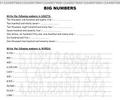 29 Free Large Numbers Worksheets