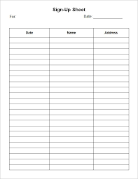 Sign Up Sheet Template 7 Free Download For Word Pdf