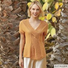 Top 10 knitting patterns in katia. Sweater Woman Spring Summer Models Patterns Katia Com