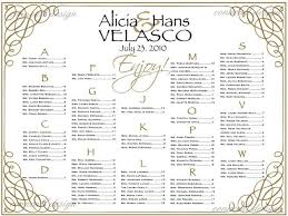 Wedding Seating Chart Poster Free Template Wedding