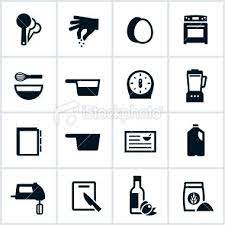 Icons Associated With Recipes In Cooking All White Strokes Shapes Recipe Icon Food Icons Icon