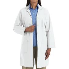 red kap womens size s white lab coat