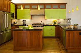 Home Living Blog Lime Green Modular Kitchen Lime green is another cool color that works well in kitchens.