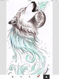 Wolf Drawing Howling Wolf Tattoo Wolf Tattoos Art Drawings Simple