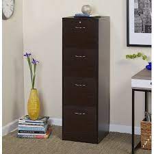 Wilson 4 Drawer Vertical Wood Lockable Filing Cabinet Espresso - Walmartcom Filing Cabinet Drawer Filing Cabinet Buylateral