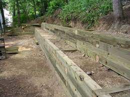 One Sixty Hello April Goodbye Leak Landscaping Retaining Walls Sloped Backyard Backyard Landscaping