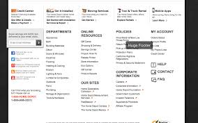 Homedepot Mega Footer Home Depot Moving Services Ecommerce Site