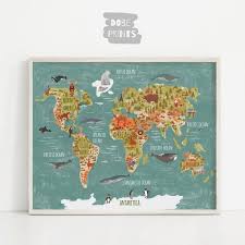 Europakarte a4 zum ausdrucken : Kids World Map Print Printable Animal Map Adventure Nursery Etsy Weltkarte Fur Kinder Kinderposter Poster Kinderzimmer