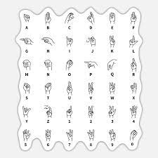 Arrives by fri, may 6 buy the alphabet gang (paperback) at walmart.com. Alphabet Franzosisch Zeichensprache Lsf Geschenk Sticker Spreadshirt