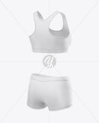 Download Women S Underwear Kit Back Half Side View In Apparel Mockups On Yellow Images Object Mockups