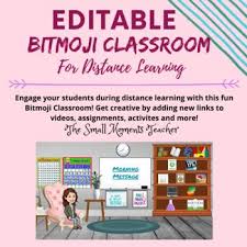 Create Your Virtual Classroom Using Your Own Bitmoji And Clipart This File Comes With All Links To In 2020 Distance Learning Interactive Classroom Teaching Technology