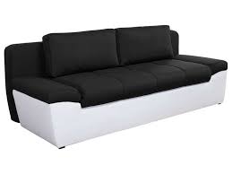 Canape Convertible 3 Places Uno Coloris Blanc Noir Conforama