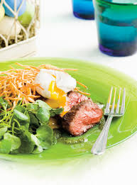 Bavette De Boeuf A L Oeuf Vinaigrette Au Cresson Et Pommes Paille Ricardo Recipe Beef Recipes Skirt Steak Recipes