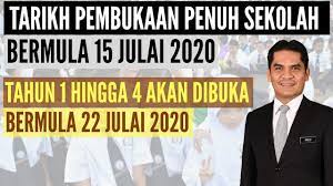 Bagi sekolah menengah, murid tingkatan 1 hingga tingkatan 4 serta murid kelas peralihan akan kembali ke sekolah bermula pada hari rabu, 15 julai 2020. Sekolah Dibuka Berperingkat Mulai 15 Julai Ini Youtube