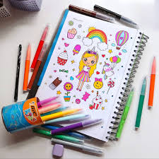 Bugun Bic Kids Visaquarelle Firca Uclu Keceli Kalemleri Kullandim 18 Renkten Olusan Bu Seti Cok Begendim Ve Herkese Tavsiye Edebilirim Notebook Pen Pin