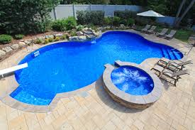 Loving These Organic Shaped Pools In All Different Shades Of Blue Longislandpools Pool Inground Pools Pool Builders