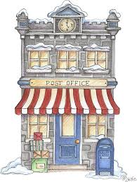 Post Office Laurie Furnell Christmas Art Christmas House Christmas Drawing