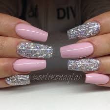 Solinsnaglar Single Photo Instagrin Cute Nails Fashion Nails Nail Designs Moonlight silver long coffin false nails.