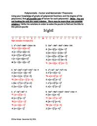 Now, let's check if the remainder we found using long division method is indeed correct. Polynomials Factor And Remainder Theorems By We Re Bruyn Math Tpt