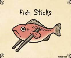 Fish Sticks | Visual puns, Funny illustration, Cute jokes