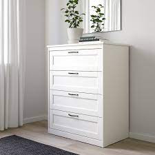 A painted four drawer dresser. Songesand 4 Drawer Chest White 32 1 4x41 Ikea