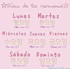 Dias Coreano Frases Coreanas Palabras Coreanas Abecedario Coreano