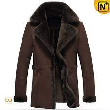 Cwmalls Buffalo Brown Sheepskin Shearling Coat Cw852216 Men S Brown Sheepskin Shearling Coat Made From Soft G Sheepskin Jacket Leather Jacket Walking Coats